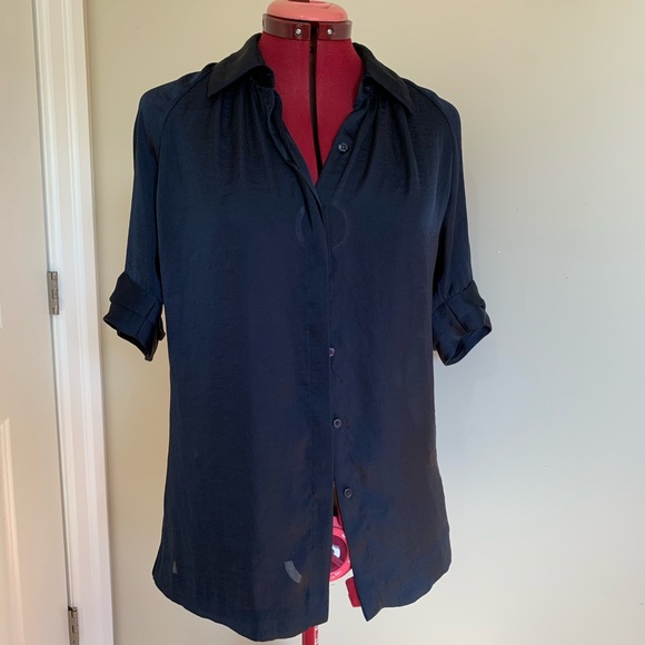 Club Monaco navy blouse - Picture 4 of 5